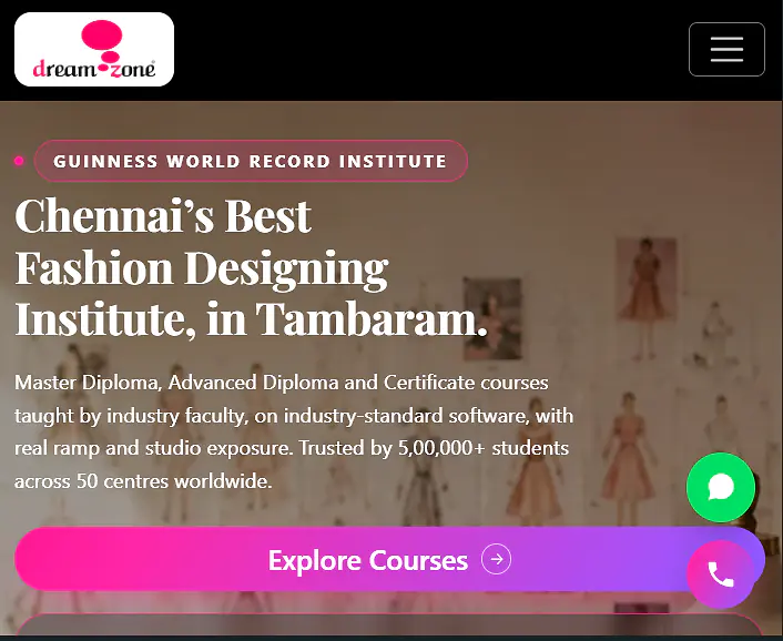 Dream Zone – Tambaram Branch website preview